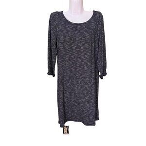 Talbots Petite Womens Striped Dress  Size MP Medium Petite